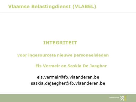 Vlaamse Belastingdienst (VLABEL)