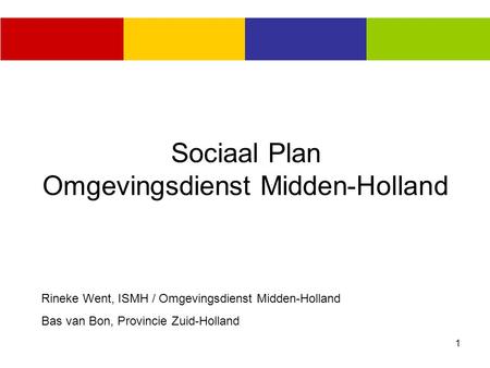 Sociaal Plan Omgevingsdienst Midden-Holland