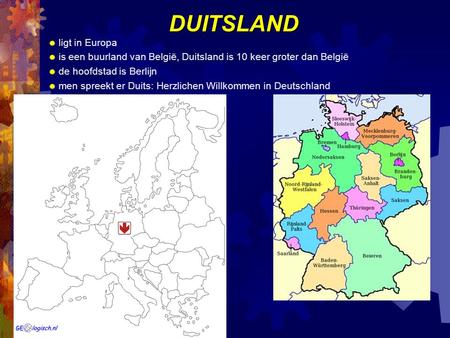 DUITSLAND ligt in Europa