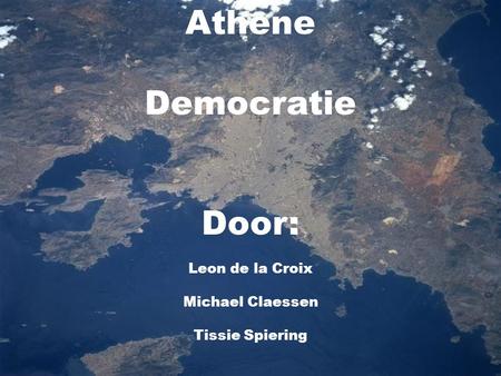 Athene Democratie Door: Leon de la Croix Michael Claessen