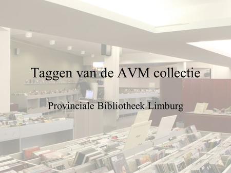 Taggen van de AVM collectie Provinciale Bibliotheek Limburg.