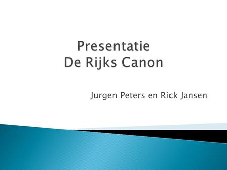 Presentatie De Rijks Canon