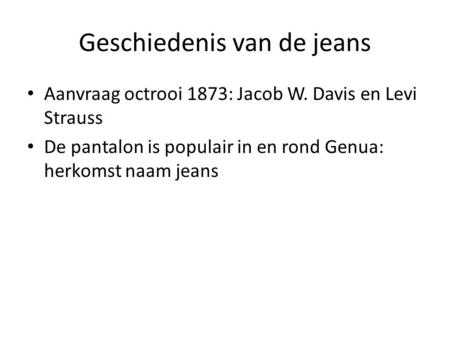 Geschiedenis van de jeans