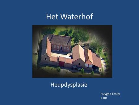 Het Waterhof Heupdysplasie Huyghe Emily 2 BD.