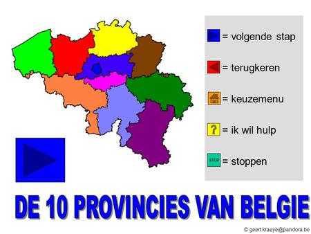 DE 10 PROVINCIES VAN BELGIE