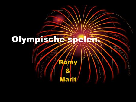 Olympische spelen. Romy & Marit.