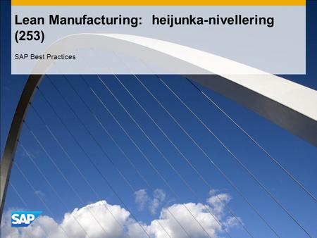 Lean Manufacturing: heijunka-nivellering (253)
