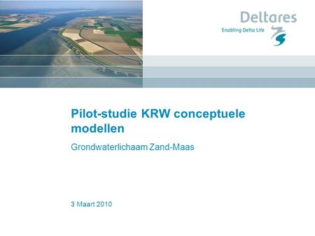 Pilot-studie KRW conceptuele modellen