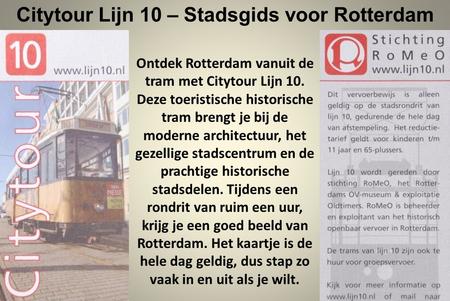 Citytour Lijn 10 – Stadsgids voor Rotterdam