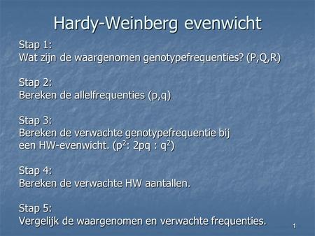 Hardy-Weinberg evenwicht
