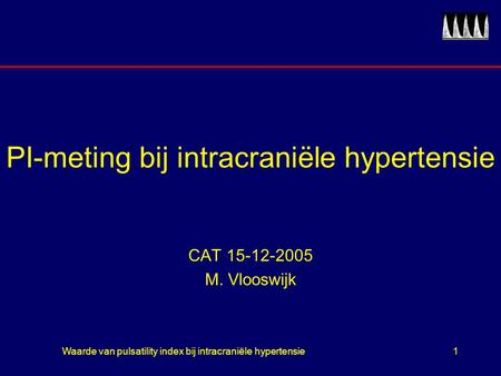 PI-meting bij intracraniële hypertensie