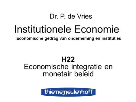Economische integratie en monetair beleid