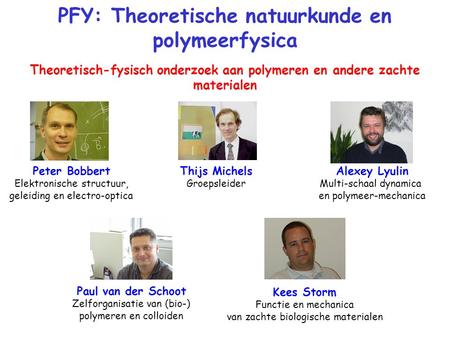 PFY: Theoretische natuurkunde en polymeerfysica