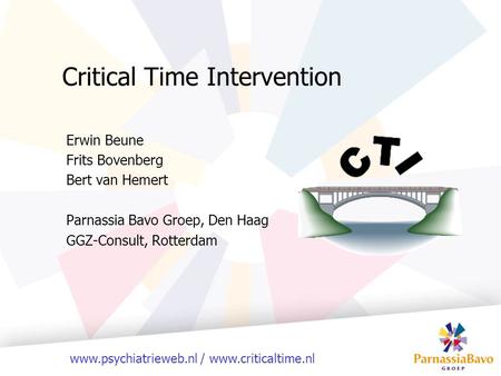 Critical Time Intervention