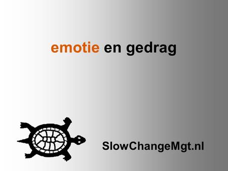 Emotie en gedrag SlowChangeMgt.nl.
