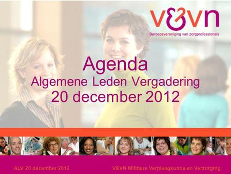 Agenda Algemene Leden Vergadering 20 december 2012