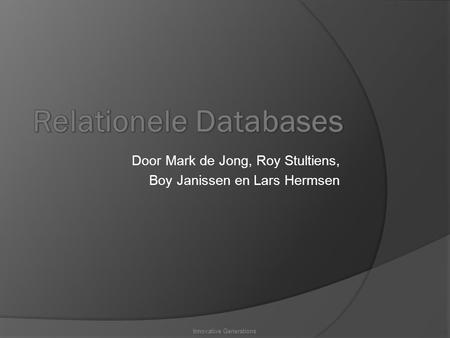 Relationele Databases