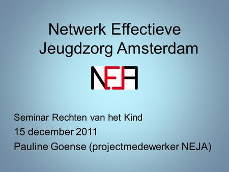 Netwerk Effectieve Jeugdzorg Amsterdam