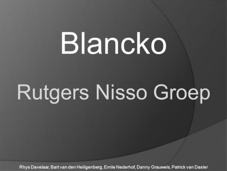 Blancko Rutgers Nisso Groep
