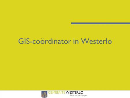 GIS-coördinator in Westerlo