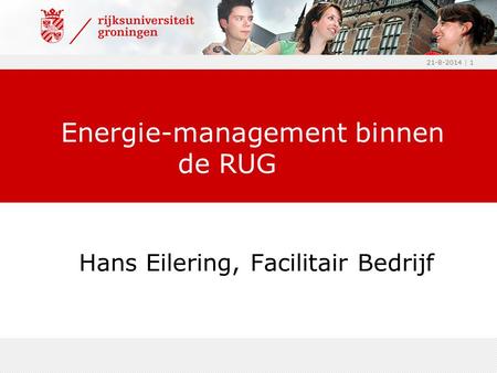 Energie-management binnen de RUG