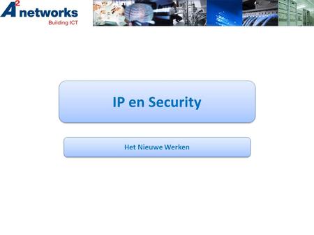 IP en Security Het Nieuwe Werken. Zoals het nu is.