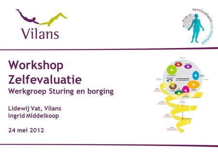 Workshop Zelfevaluatie Werkgroep Sturing en borging Lidewij Vat, Vilans Ingrid Middelkoop 24 mei 2012.