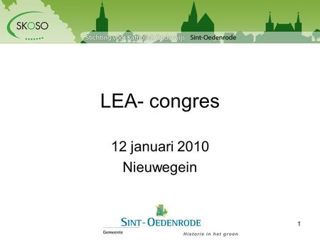 LEA- congres 12 januari 2010 Nieuwegein.