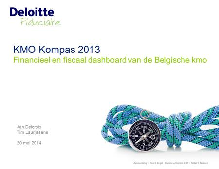 KMO Kompas 2013 Financieel en fiscaal dashboard van de Belgische kmo