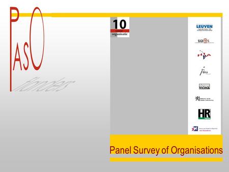 Panel Survey of Organisations. Soepel omgaan met personeel Panel Survey of Organisations Selectief selecteren Kleurt diversiteit de boekhouding? of snel.