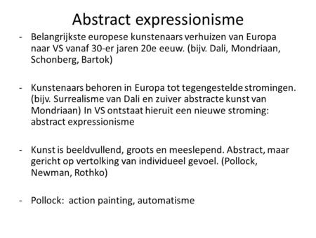 Abstract expressionisme