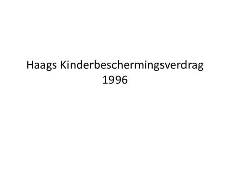 Haags Kinderbeschermingsverdrag 1996