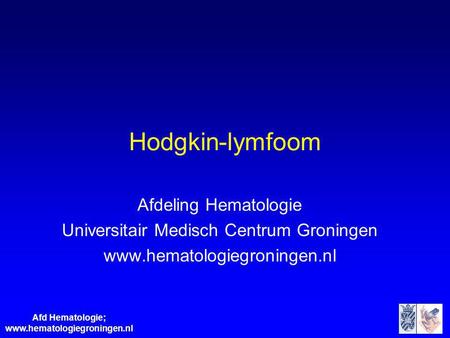Hodgkin-lymfoom Afdeling Hematologie