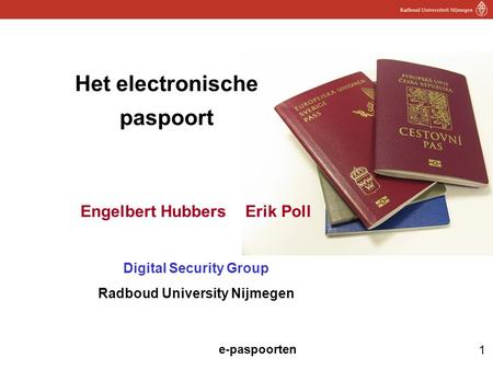 Het electronische paspoort