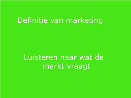 Definitie van marketing