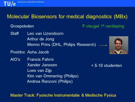 Molecular Biosensors for medical diagnostics (MBx)
