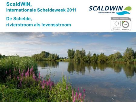 ScaldWIN, Internationale Scheldeweek 2011 De Schelde, rivierstroom als levensstroom.