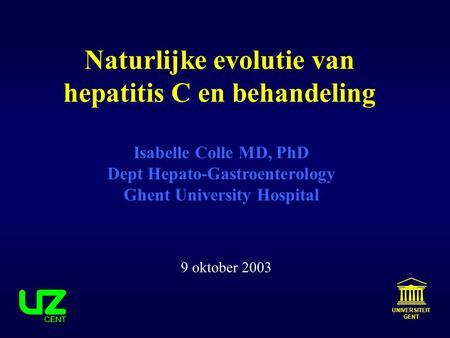 Naturlijke evolutie van hepatitis C en behandeling