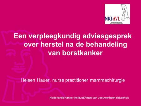 Heleen Hauer, nurse practitioner mammachirurgie