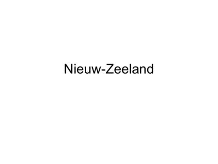 Nieuw-Zeeland.