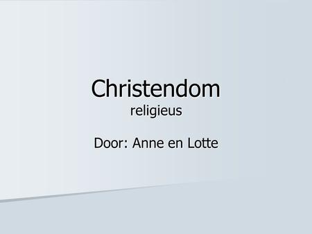 Christendom religieus