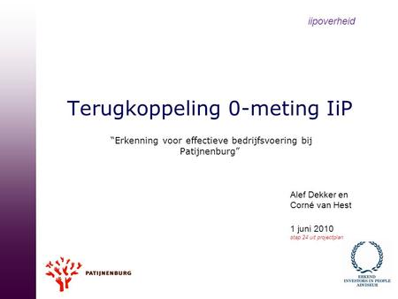 iipoverheid Terugkoppeling 0-meting IiP