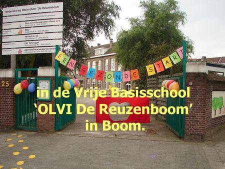 in de Vrije Basisschool ‘OLVI De Reuzenboom’ in Boom.