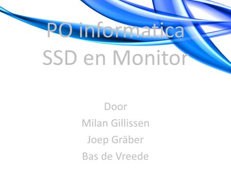 PO informatica SSD en Monitor