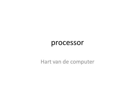 Processor Hart van de computer.