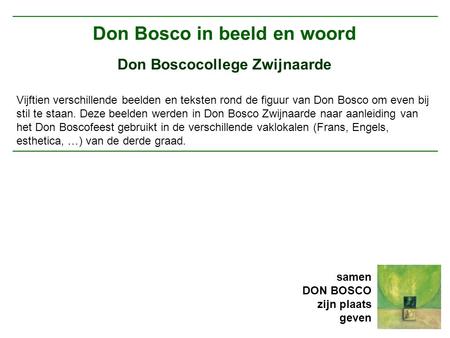 Don Bosco in beeld en woord