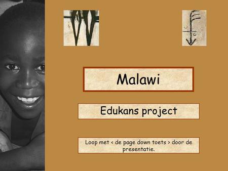 Malawi Edukans project Loop met door de presentatie.