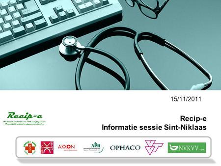 Recip-e Informatie sessie Sint-Niklaas