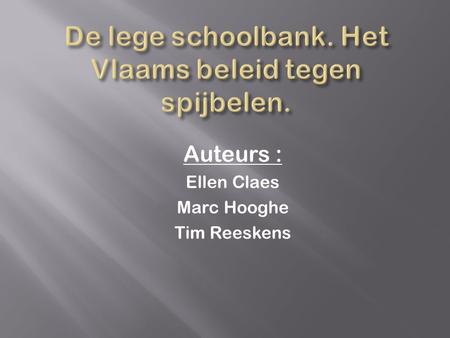 Auteurs : Ellen Claes Marc Hooghe Tim Reeskens. Een maatschappelijk en pedagogisch probleem.