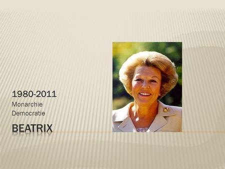 1980-2011 Monarchie Democratie. Inhuldiging in de Nieuwe kerk in Amsterdam  Beatrix wordt Koningin.